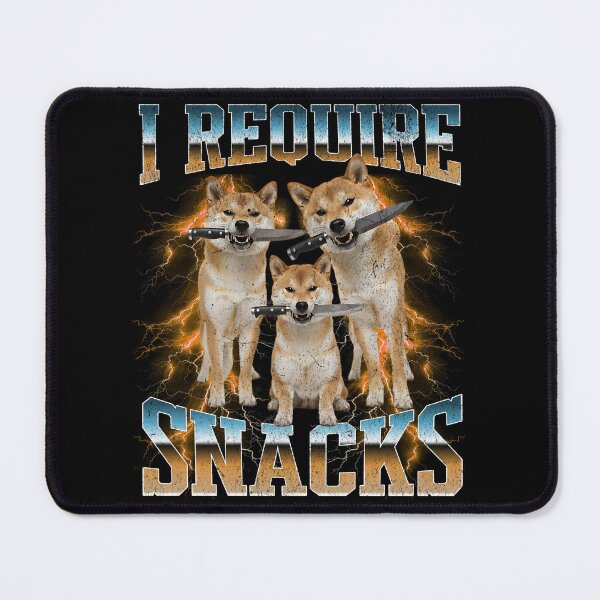 Item preview, I Require Snacks Shiba Inu Dog Squad designed and sold by Pawrizzma POD.
