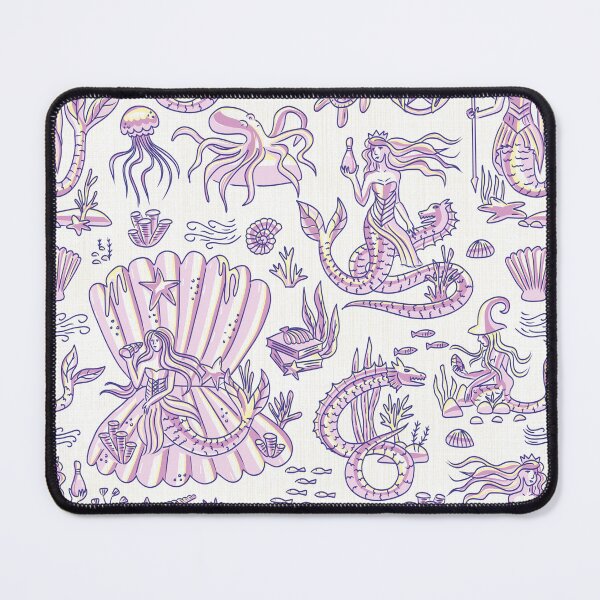 Item preview, Sea Witchery Toile de Jouy pink and butter yellow designed and sold by pholiumsigma_design.