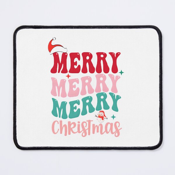 Item preview, Colorful Stacked Merry Christmas – Retro Santa Hat Design designed and sold by PixelInfinite.