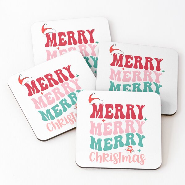 Item preview, Colorful Stacked Merry Christmas – Retro Santa Hat Design designed and sold by PixelInfinite.