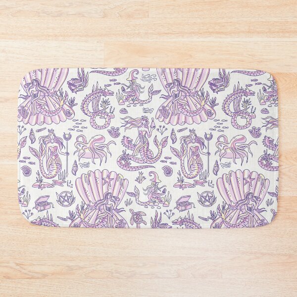 Item preview, Sea Witchery Toile de Jouy pink and butter yellow designed and sold by pholiumsigma_design.