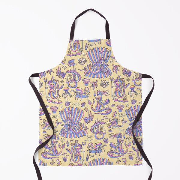 Item preview, Sea Witchery Toile de Jouy neon pink and yellow designed and sold by pholiumsigma_design.
