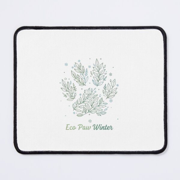 Item preview, Eco Paw Winter – Minimalist Leaf & Snowflake Paw Tee designed and sold by EcoArtTees.