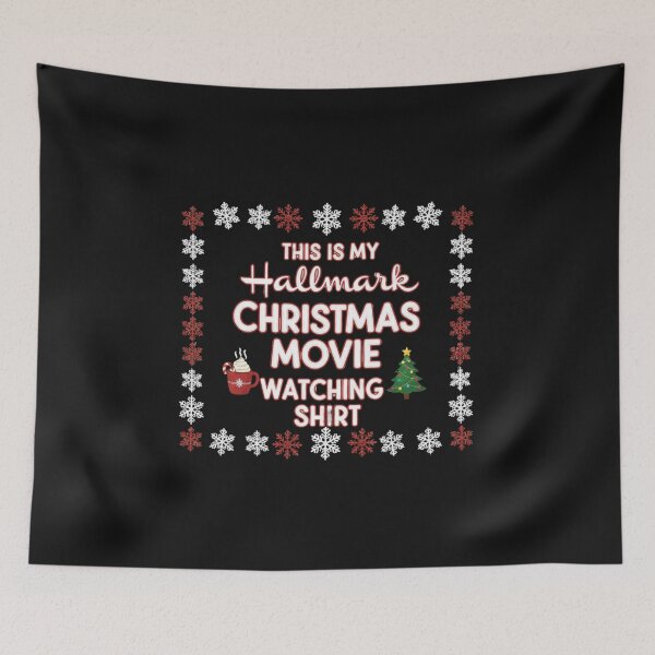 Item preview, This Is My Hallmark Christmas Movie Watching Shirt Ugly Sweater Style T-Shirt designed and sold by GeniePixel.