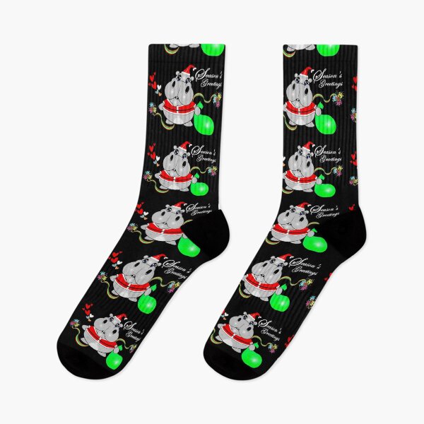 Item preview, Hippo Santa Claus-Merry Christmas  designed and sold by Shirley cute art .