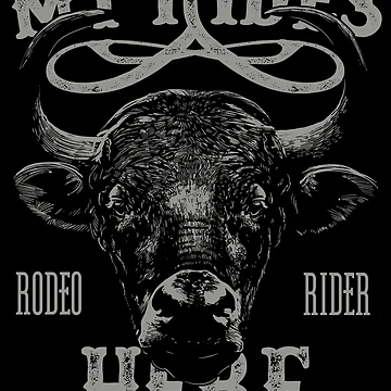 Artwork thumbnail, My Rides Here Bull Rider Rodeo Cowboy by JRRTs