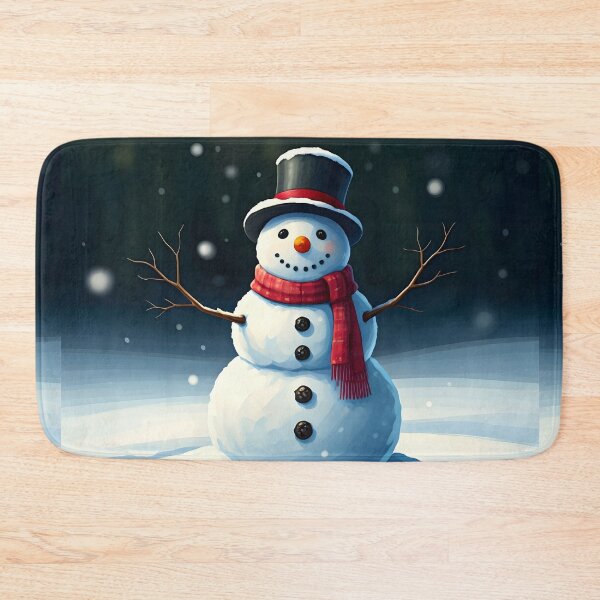 Item preview, Cheerful Winter Snowman designed and sold by PawPrintedArt.