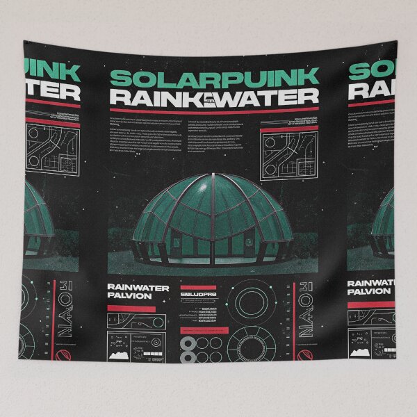 Item preview, Solarpunk: Organic Rainwater Harvesting Pavilion designed and sold by Raw-Ink.