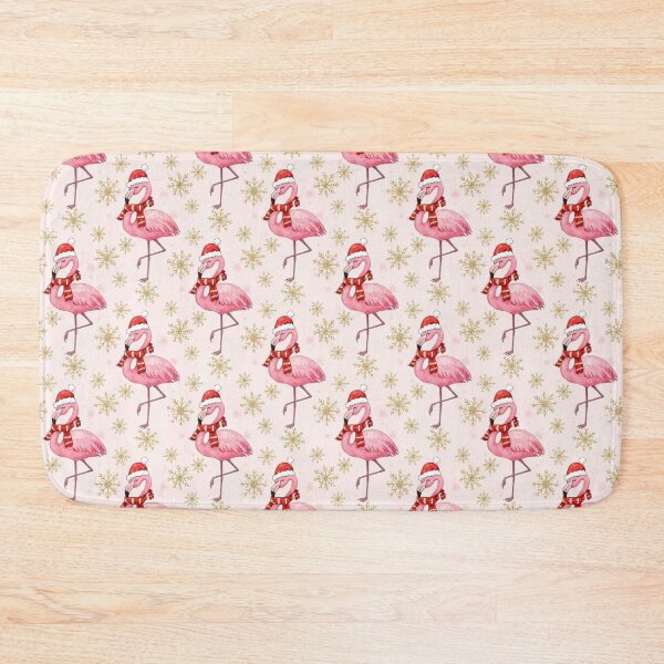 Item preview, Santa Flamingo Holiday Print designed and sold by LyssasMindArt.