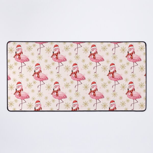 Item preview, Santa Flamingo Holiday Print designed and sold by LyssasMindArt.