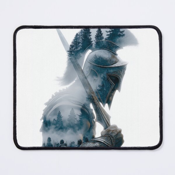 Item preview, Spartan Warrior Double Exposure – Epic Fantasy Soldier Artwork designed and sold by MythologyRealm.
