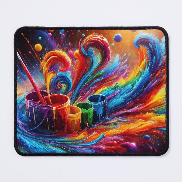 Item preview, Dynamic composition with colorful splashes of paint designed and sold by BenCoStyle.