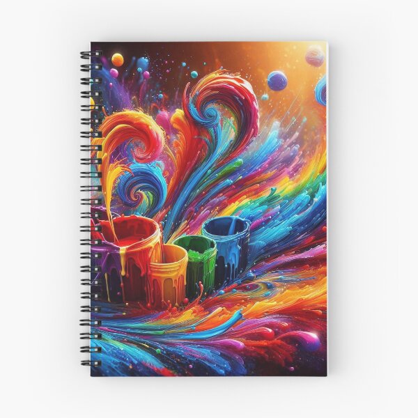 Item preview, Dynamic composition with colorful splashes of paint designed and sold by BenCoStyle.