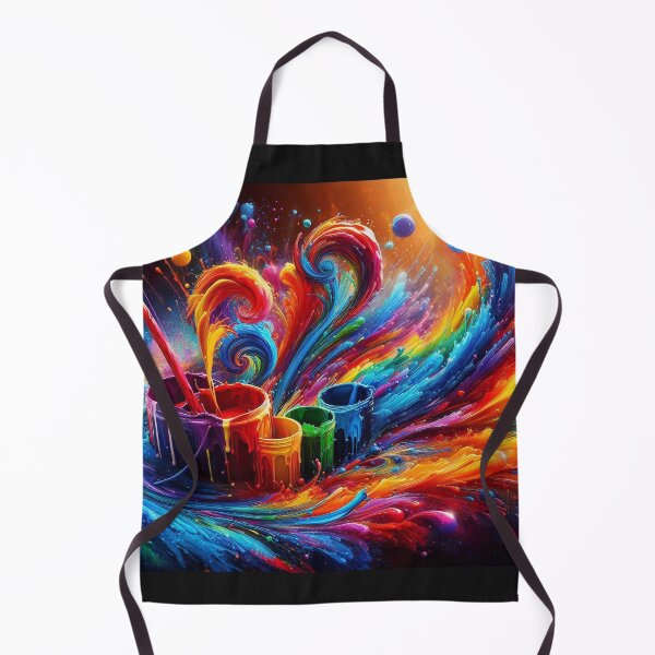 Item preview, Dynamic composition with colorful splashes of paint designed and sold by BenCoStyle.