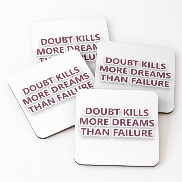 Item preview, Doubt Kills Dreams Quote | Motivational Mindset Typography Sticker designed and sold by LoveDesignMania.