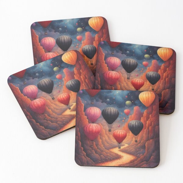 Item preview, Balloons over canyon under a starry night designed and sold by Mianku | Für das Leben.