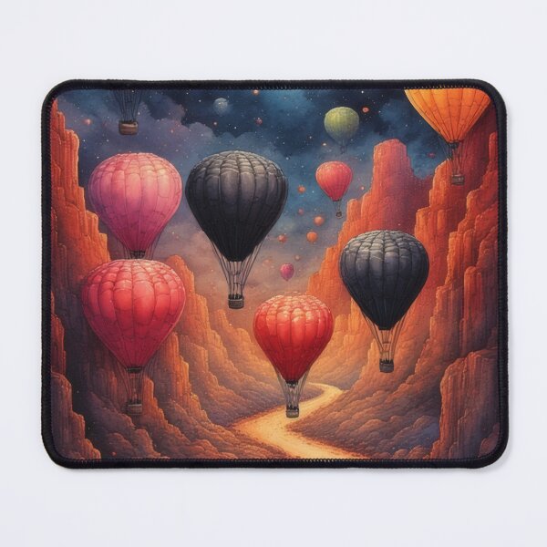 Item preview, Balloons over canyon under a starry night designed and sold by Mianku | Für das Leben.