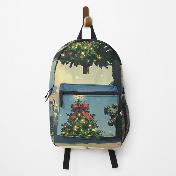 Item preview, Japanese Kaiju Carrying Christmas Tree Epic Winter Scene designed and sold by DarylPope.