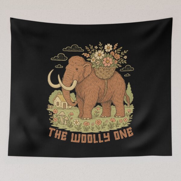 Item preview, Cottagecore Woolly Mammoth designed and sold by SidTastic .