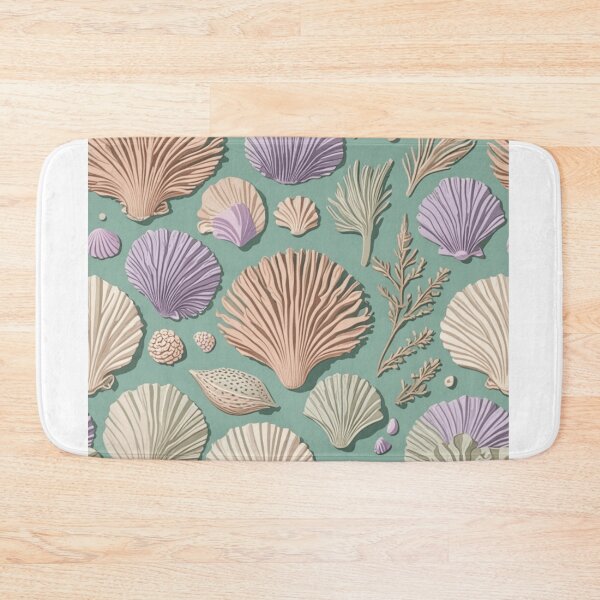 Item preview, Coastal Line Art – Seaweed, Shells & Coral in Soft Pastels designed and sold by JaneMcCarthyDNA.