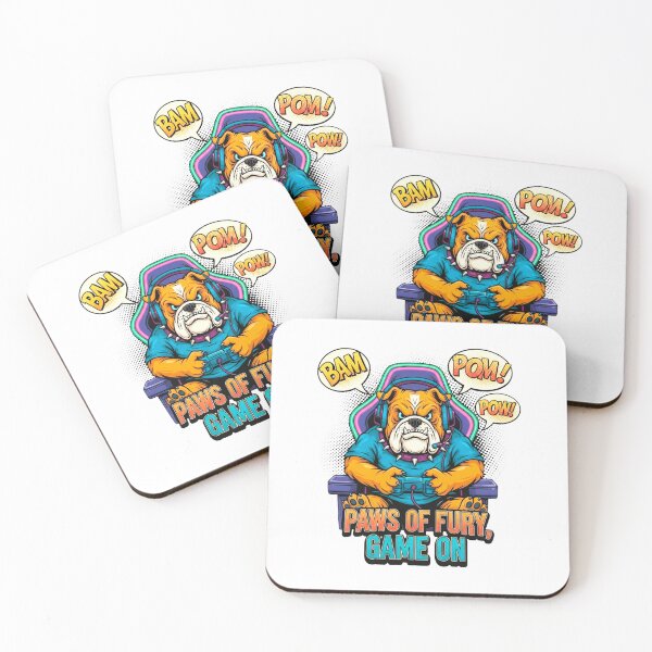 Item preview, Gamer Bulldog Comic Book Illustration Paws of Fury designed and sold by SholoStudio.