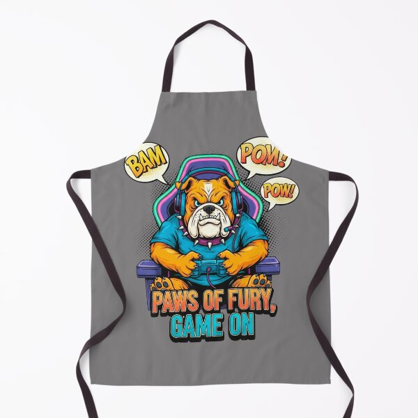 Item preview, Gamer Bulldog Comic Book Illustration Paws of Fury designed and sold by SholoStudio.