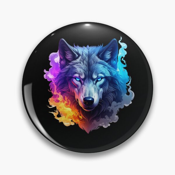 Item preview, Spirit Wolf in Neon Smoke T-shirt designed and sold by Alicjareign.