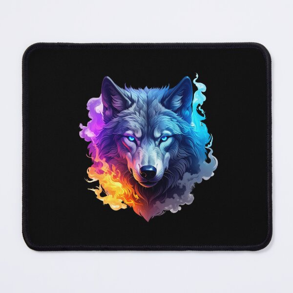 Item preview, Spirit Wolf in Neon Smoke T-shirt designed and sold by Alicjareign.