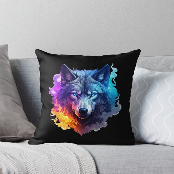 Item preview, Spirit Wolf in Neon Smoke T-shirt designed and sold by Alicjareign.