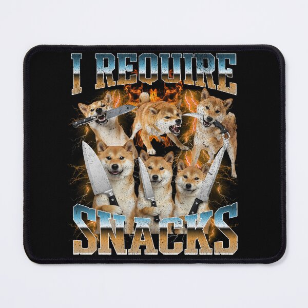 Item preview, I Require Snacks Menace Shiba Inu Dog Squad designed and sold by Pawrizzma POD.