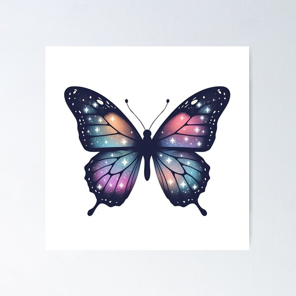 Item preview, Cosmic Butterfly,Galaxy Wings Illustration Sticker designed and sold by Moodune.