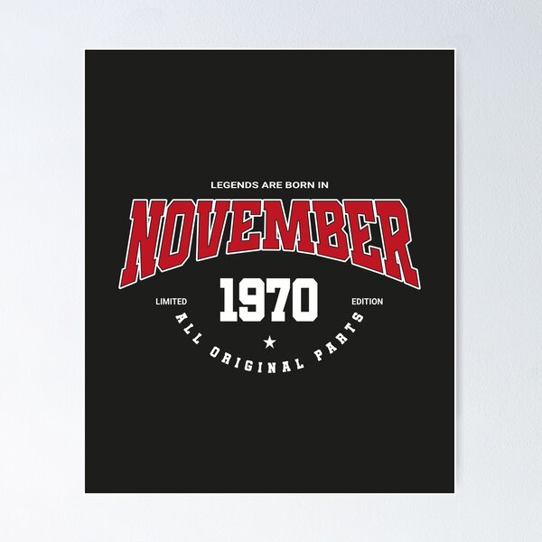 Item preview, November legends 1970 designed and sold by HB Shirts.