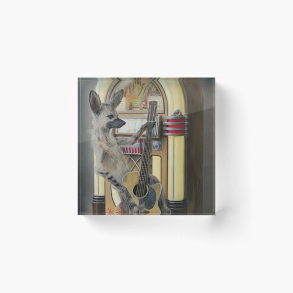 Item preview, Wild Dog Jukebox Jam – Artistic Illustration designed and sold by TreatLLC.