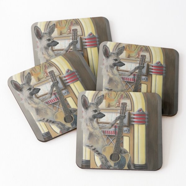 Item preview, Wild Dog Jukebox Jam – Artistic Illustration designed and sold by TreatLLC.