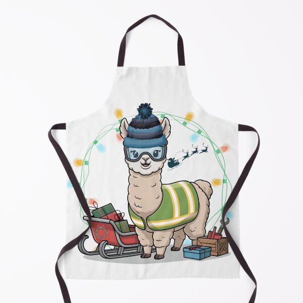 Item preview, Christmas Safety Alpaca Sleigh Gifts – Cute Winter Llama designed and sold by PeteLawliiet.
