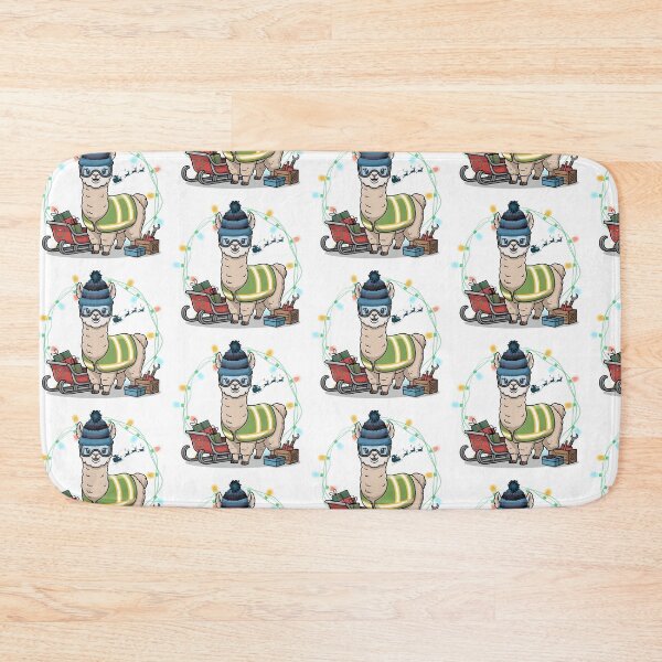 Item preview, Christmas Safety Alpaca Sleigh Gifts – Cute Winter Llama designed and sold by PeteLawliiet.
