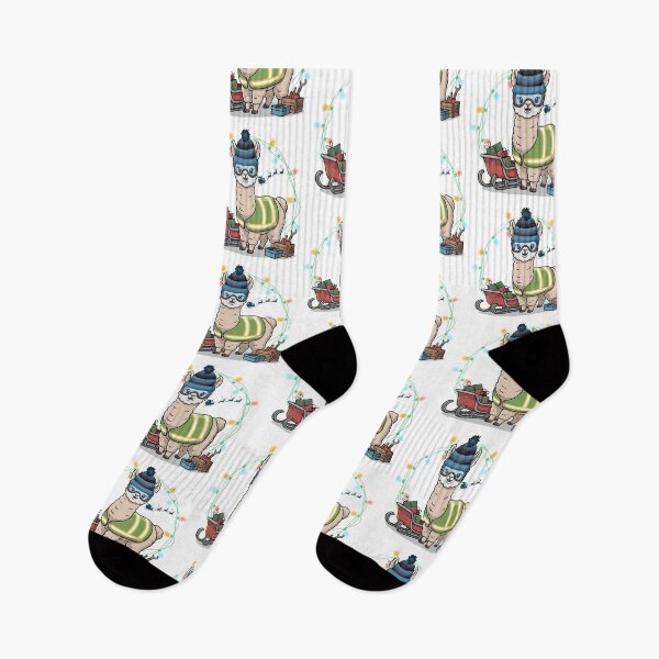 Item preview, Christmas Safety Alpaca Sleigh Gifts – Cute Winter Llama designed and sold by PeteLawliiet.