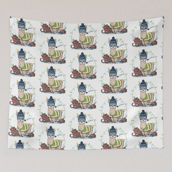 Item preview, Christmas Safety Alpaca Sleigh Gifts – Cute Winter Llama designed and sold by PeteLawliiet.