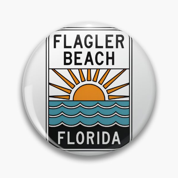 Item preview, Flagler Beach Florida - Sign designed and sold by TheOldMittenIllustrated.