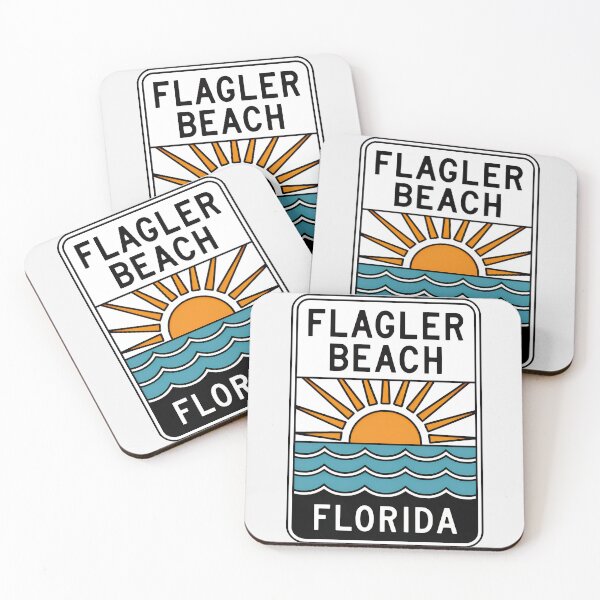 Item preview, Flagler Beach Florida - Sign designed and sold by TheOldMittenIllustrated.