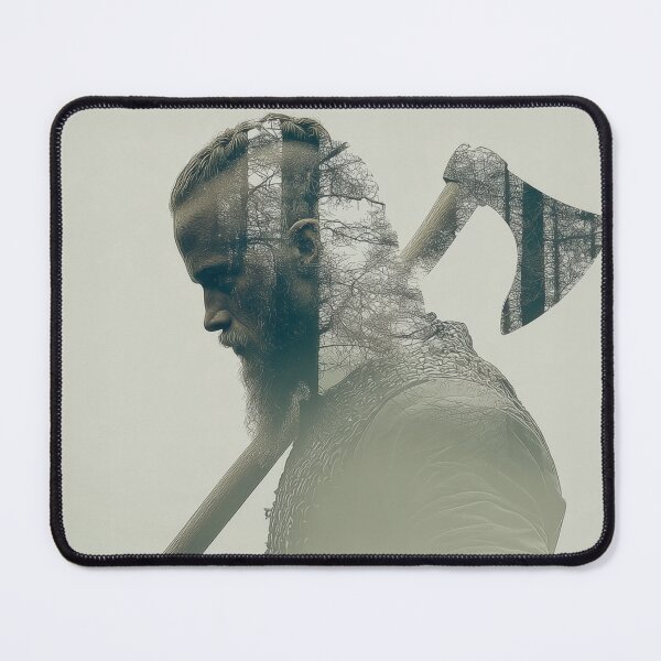 Item preview, Viking Warrior Double Exposure – Epic Norse Fantasy Artwork designed and sold by MythologyRealm.