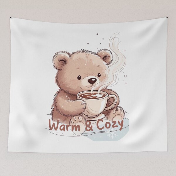 Item preview, Warm & Cozy Bear – Cute Winter Coffee Tee designed and sold by EcoArtTees.