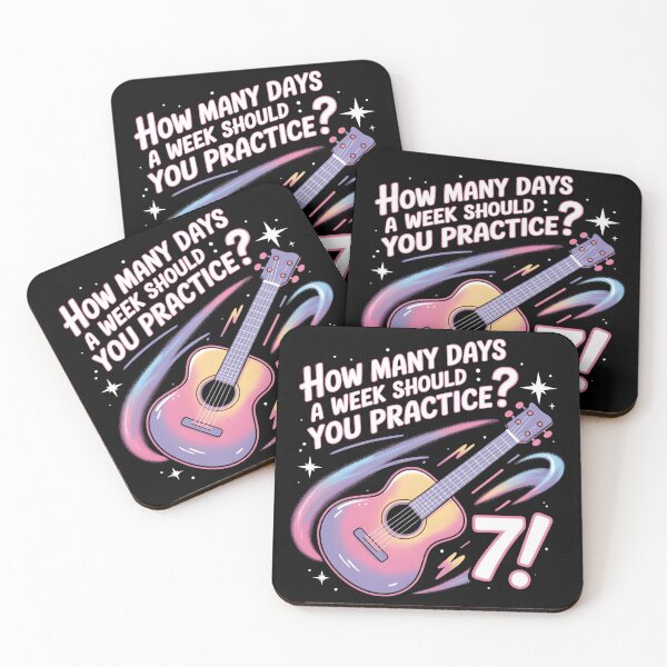 Item preview, How Many Days Should You Practice? 7! | Pastel Guitar Design | Music Practice Humor designed and sold by SaritaVerseArt.