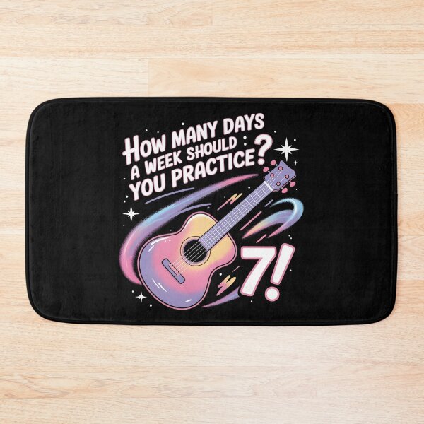 Item preview, How Many Days Should You Practice? 7! | Pastel Guitar Design | Music Practice Humor designed and sold by SaritaVerseArt.