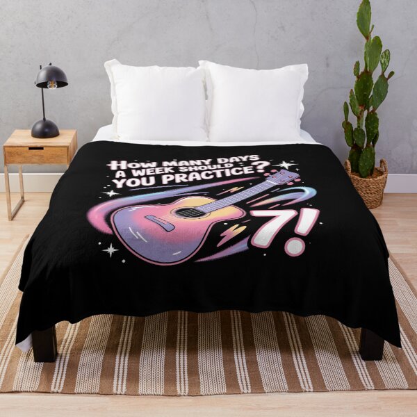 Item preview, How Many Days Should You Practice? 7! | Pastel Guitar Design | Music Practice Humor designed and sold by SaritaVerseArt.