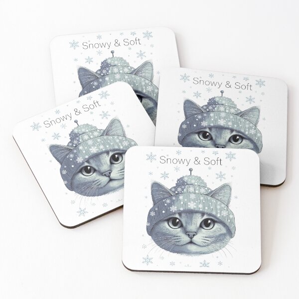 Item preview, Snowy & Soft Cat – Cute Winter Kitty Shirt designed and sold by EcoArtTees.