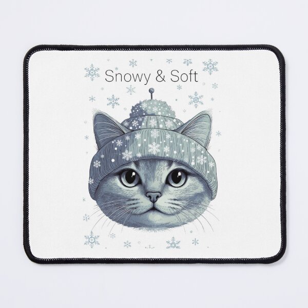 Item preview, Snowy & Soft Cat – Cute Winter Kitty Shirt designed and sold by EcoArtTees.