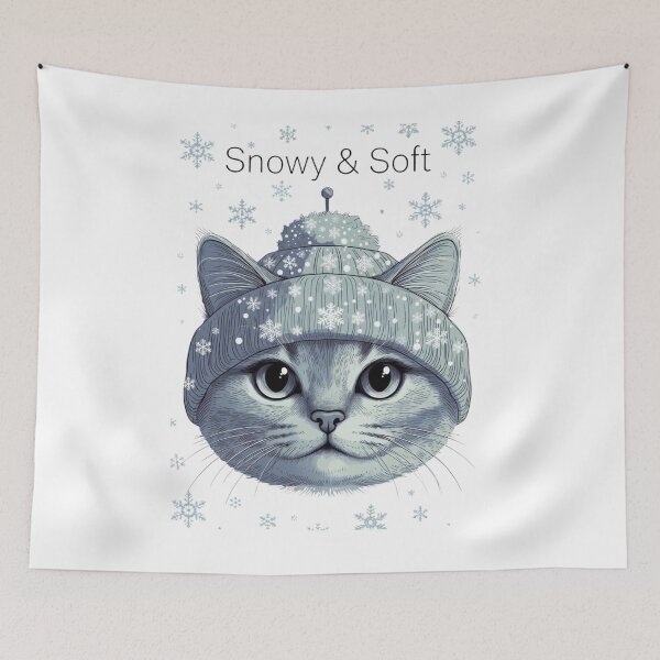 Item preview, Snowy & Soft Cat – Cute Winter Kitty Shirt designed and sold by EcoArtTees.