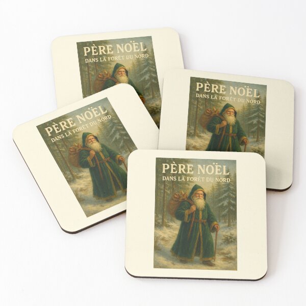 Item preview, Père Noël dans la Forêt du Nord – Vintage French Christmas Art designed and sold by Novel Works Studio.