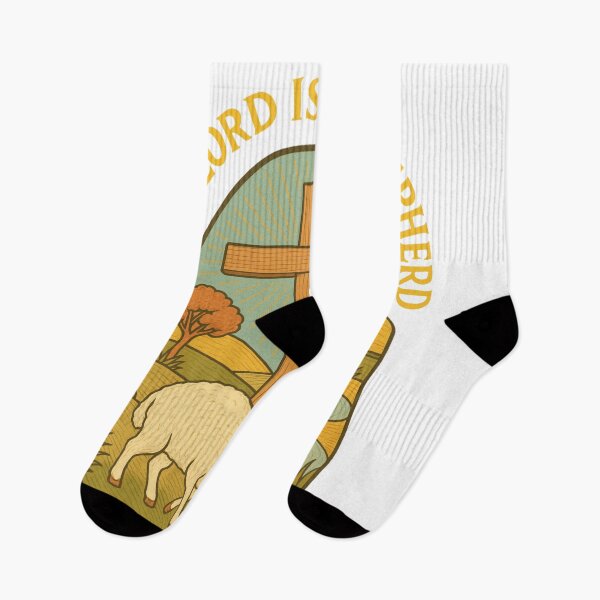 Item preview, The Lord is My Shepherd Lamb | Psalms Cute Vintage Christian Minimalism  designed and sold by Blood Washed Apparel.